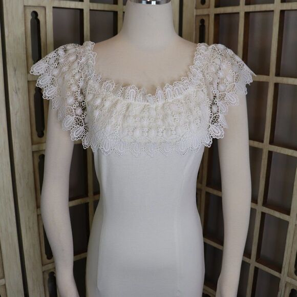 Revolve WYLDR Mailey White Lace Bodycon Sheath Dress Size S - Picture 9 of 15